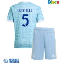 Juventus Manuel Locatelli #5 Gostujuci Dres za djecu 2025-26 Kratak Rukav (+ Kratke hlače)